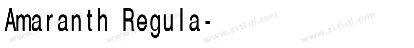 Amaranth Regula字体转换